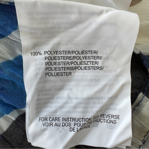 Mexx button down shirt with long sleeves, small mandarin collar, semi-sheer - Picture 11 of 13